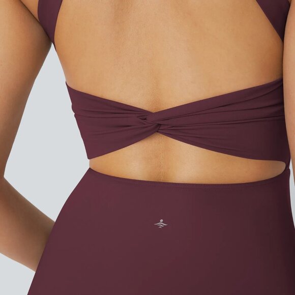 Halara Backless Twisted Dance Active Dress with Shorts Medium NWOT - Picture 6 of 14